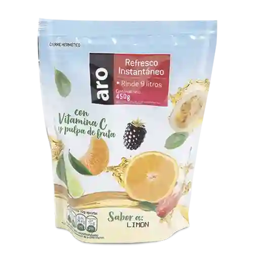 Aro Refresco Polvo Limón Rinde 9 L