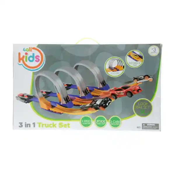 4all Kids Pista Con Lanzador y 3 Loops