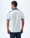 Camiseta Hombre Blanco y Azul Talla M 809f002 Americanino