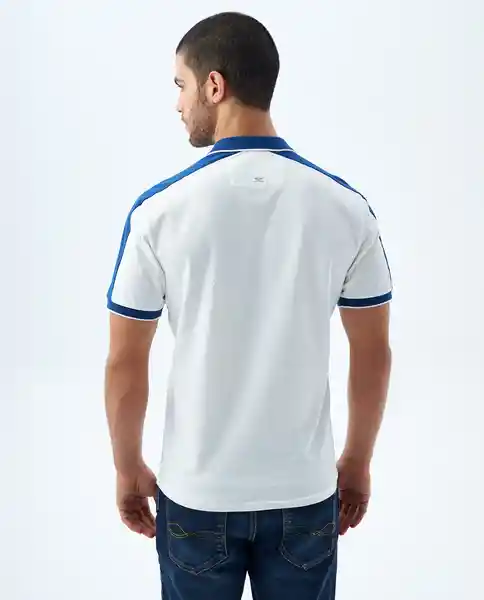 Camiseta Hombre Blanco y Azul Talla M 809f002 Americanino