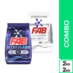 Combo FAB Detergente Polvo Blanco y Ultra