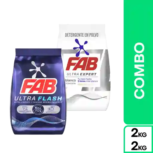 Combo FAB Detergente Polvo Blanco y Ultra