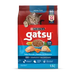 Comida para Gatos Purina Gatsy pescado y salmón 1,5kg