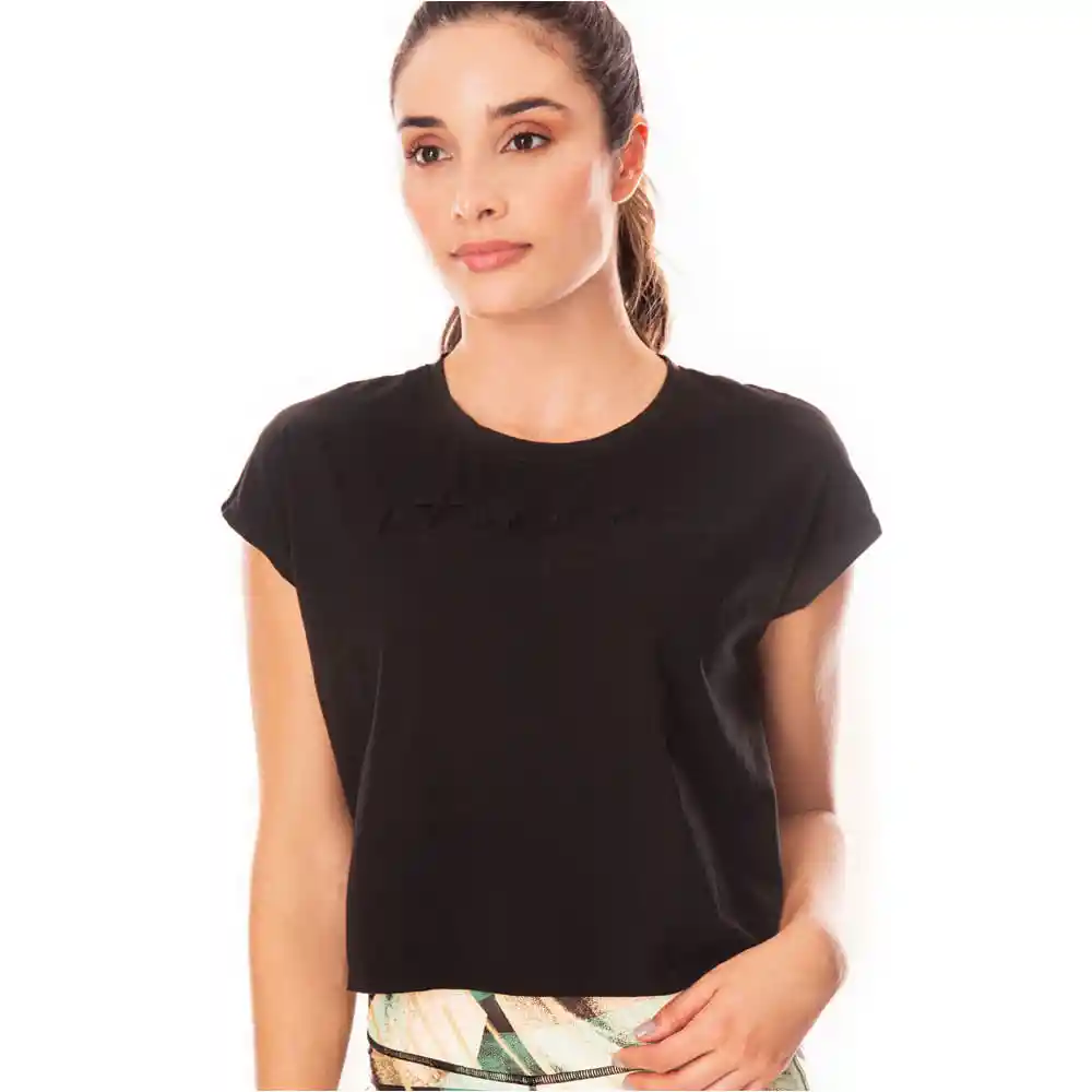 Camiseta Algodón/elastano Mujer Negro Fondo 66953 Talla L