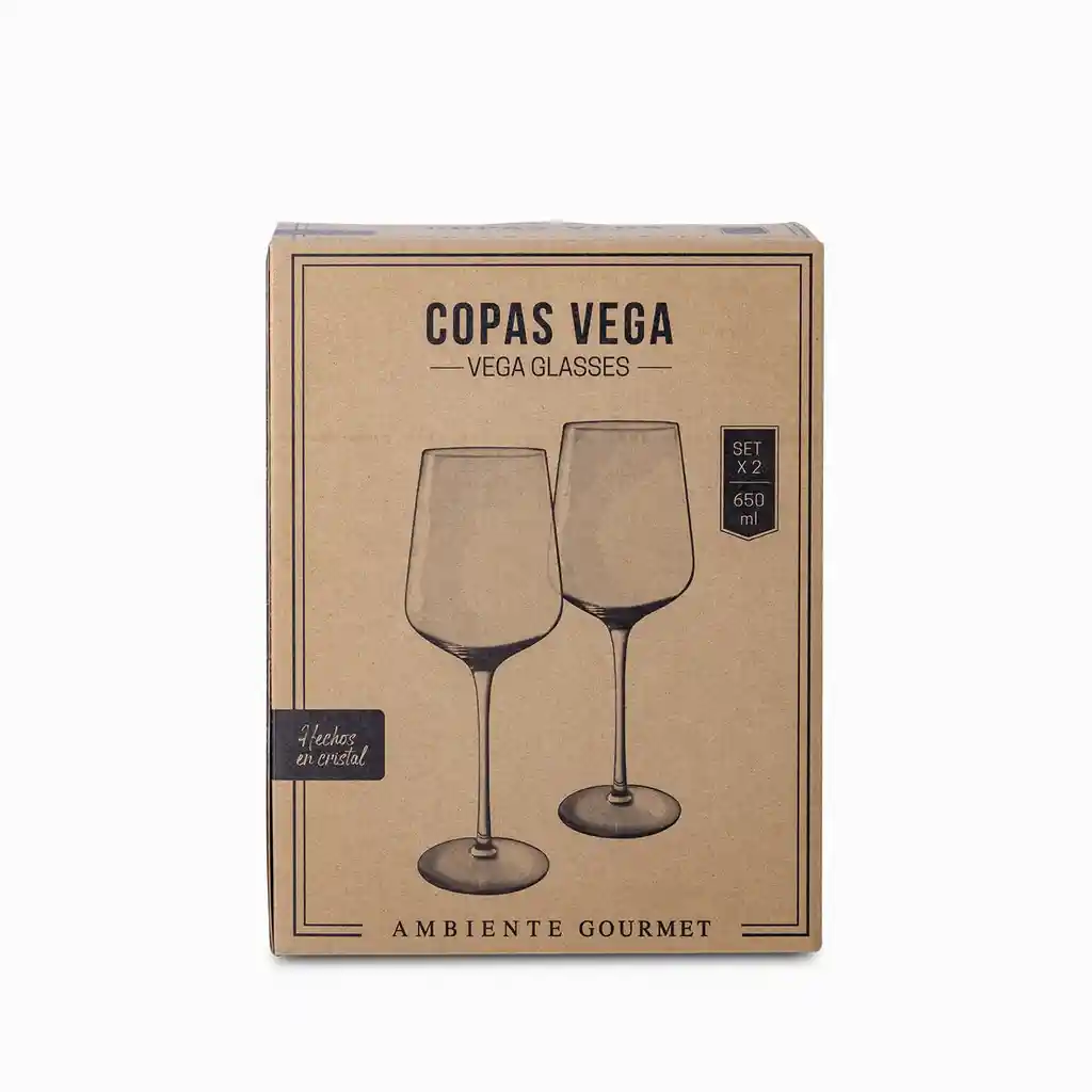Ambiente Gourmet Copa Vega en Cristal Capacidad 650 mL