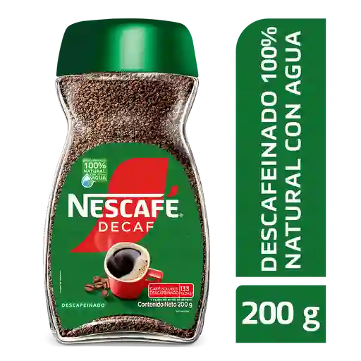 Café descafeinado NESCAFÉ DECAF instantáneo x 200g