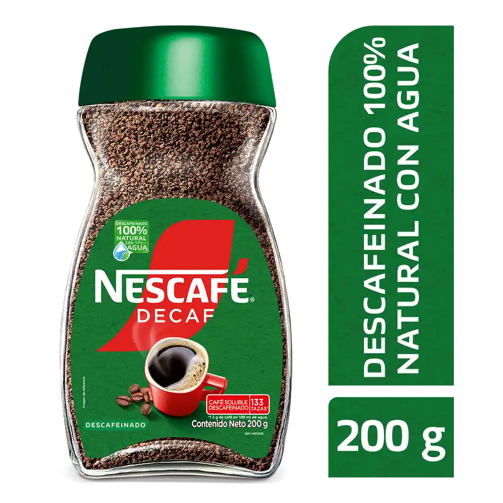 Café descafeinado NESCAFÉ DECAF instantáneo x 200g