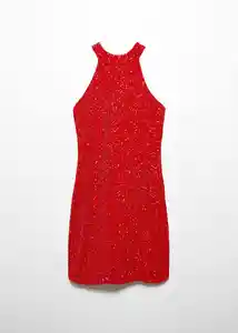 Vestido Xlazo Rojo Talla M Mujer Mango