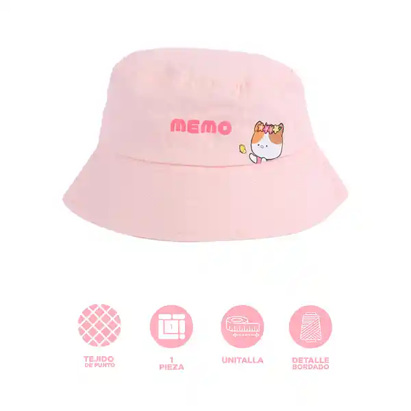 Sombrero Bucket Mini Family Safari Memo Rosa Miniso