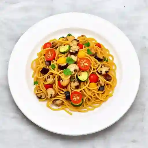 Spaguettis con Vegetales