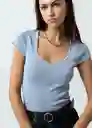 Camisa Tejido Mujer Azul Zen Claro Talla S 582G021 Naf Naf