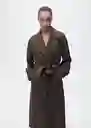 Abrigo Trench Beirut Marrón Talla M Mujer Mango