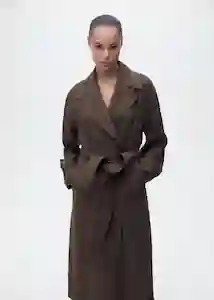 Abrigo Trench Beirut Marrón Talla M Mujer Mango