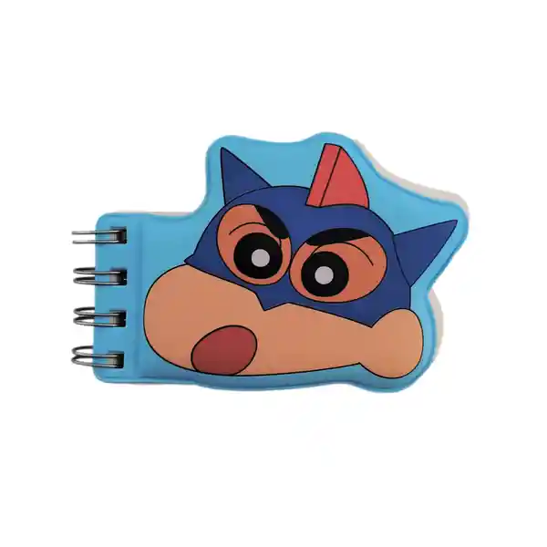 Libreta B Superhéroe Serie Crayon Shinchan Azul Miniso