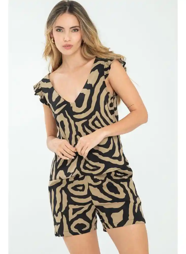 Short Animal Print Pf11340152