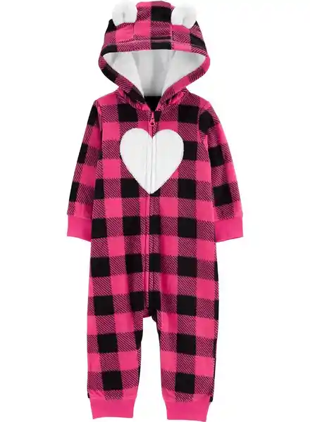 Carters Pijama Fleece Corazón Leñadora Talla 9 Meses