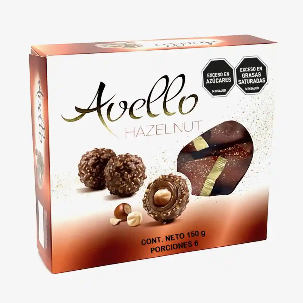 Barquillo Chocolate Avello Marca Exclusiva Relleno de Avellana (150 Gr)