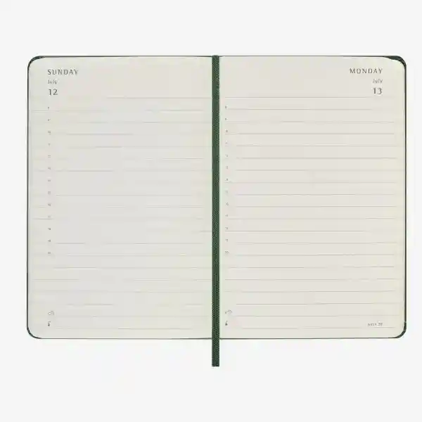 Moleskine Agenda Diaria Verde Pequeña Hc 2026