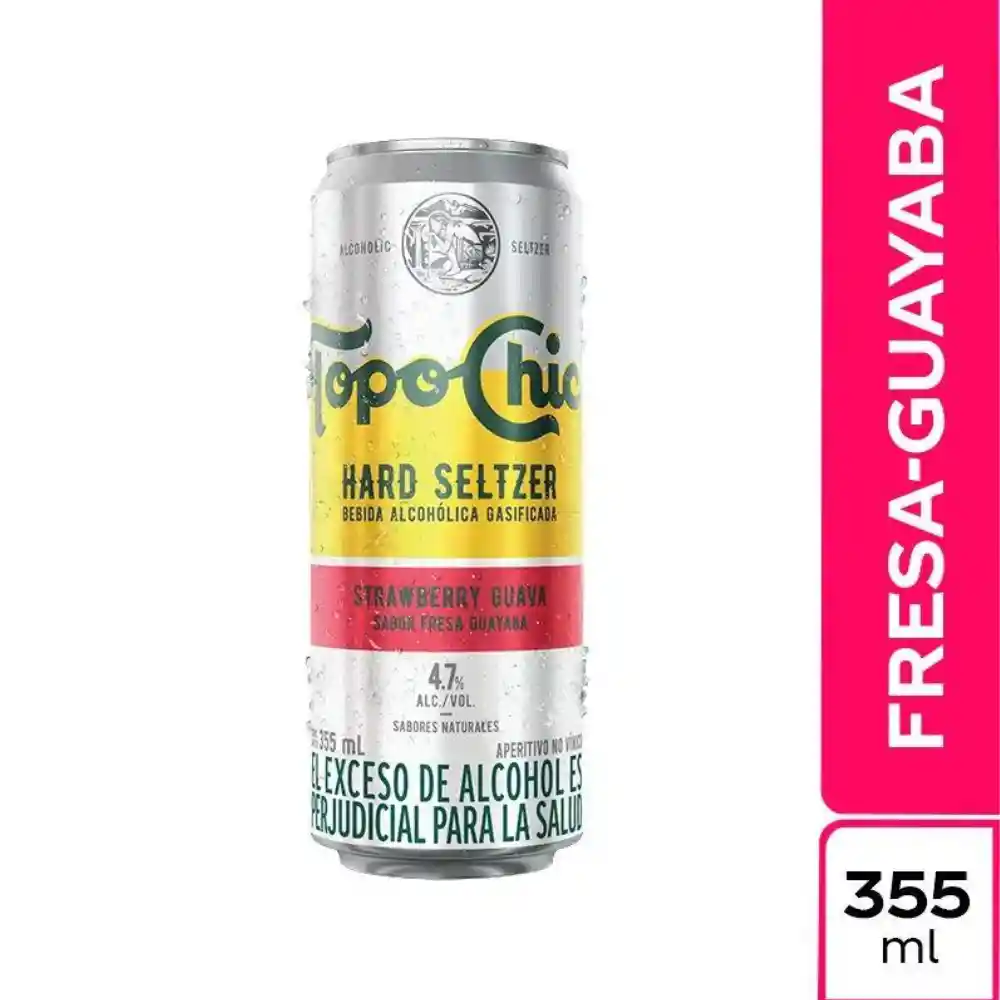 Hard Seltzer TopoChico Sabor Fresa 355ml
