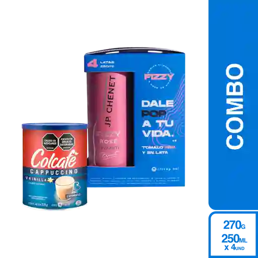 Combo Colcafé Cappuccino Vainilla + Jp Chenet Vino Rosado 4 Und