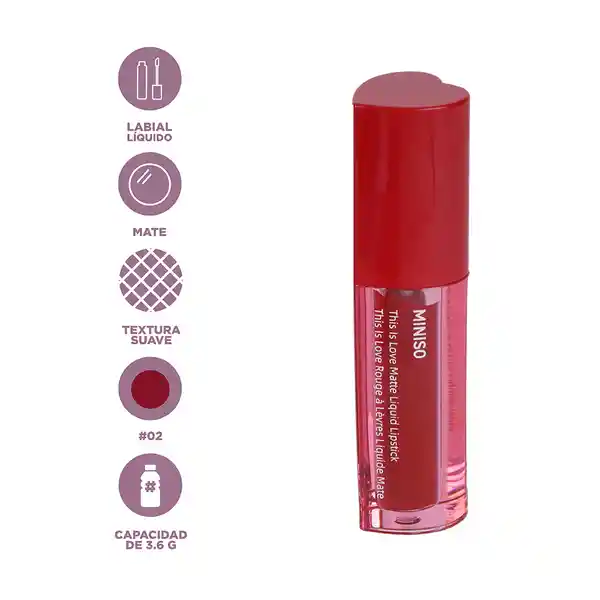 Labial Líquido Mate This is Love 02 Miniso
