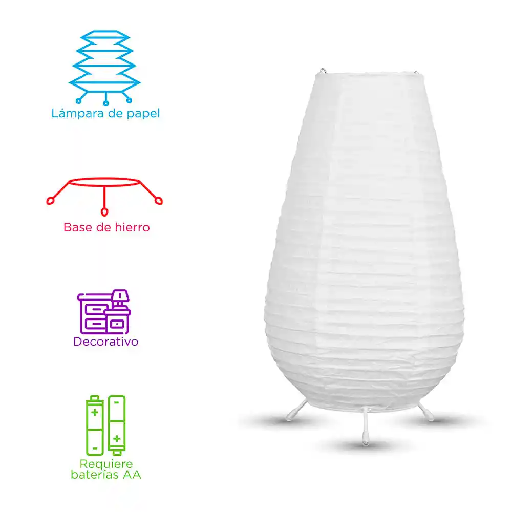 Miniso Linterna Led Larga Luces Cálidas Blanco Modelo 87438