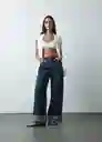 Jean Sea Mujer Azul Indigo Oscuro Talla 6 Naf Naf
