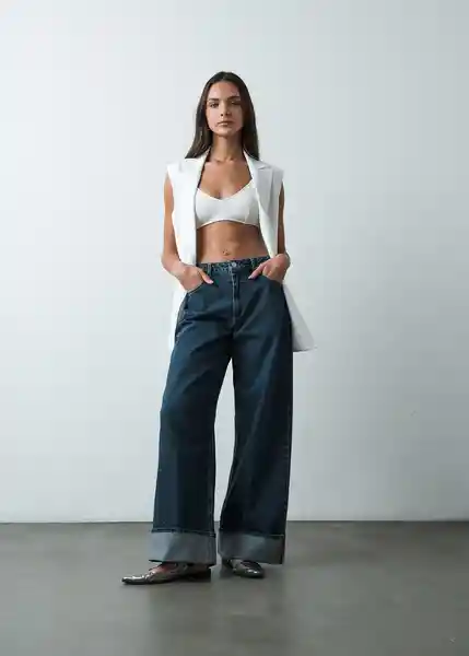 Jean Sea Mujer Azul Indigo Oscuro Talla 6 Naf Naf