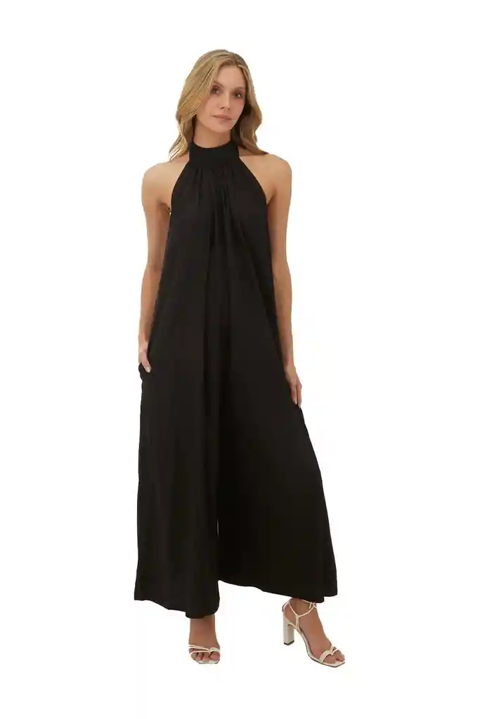 Enterizo Largo Negro Para Mujer Sunset