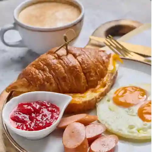 Huevos Croisant 3 Quesos