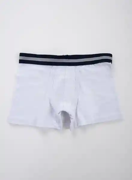 Bóxer Ajustado Niño Junior Blanco Talla 6 65979 Bronzini