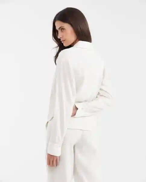 Camisa Stripe Crop Crudo Pristino Claro Talla XS Chevignon