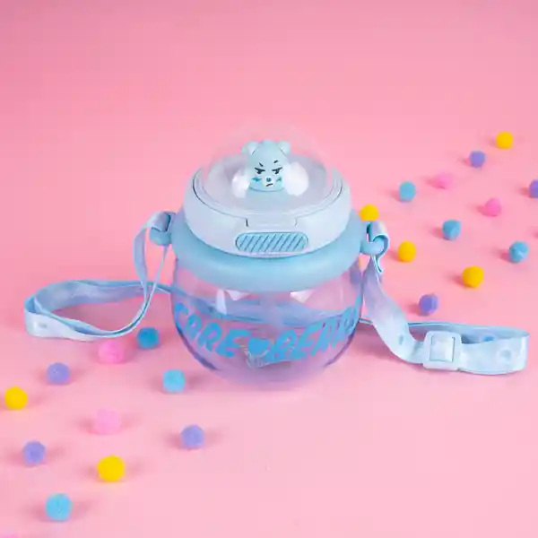 Vaso Plástico Para el Hombro Colección Care Bears Azul Miniso