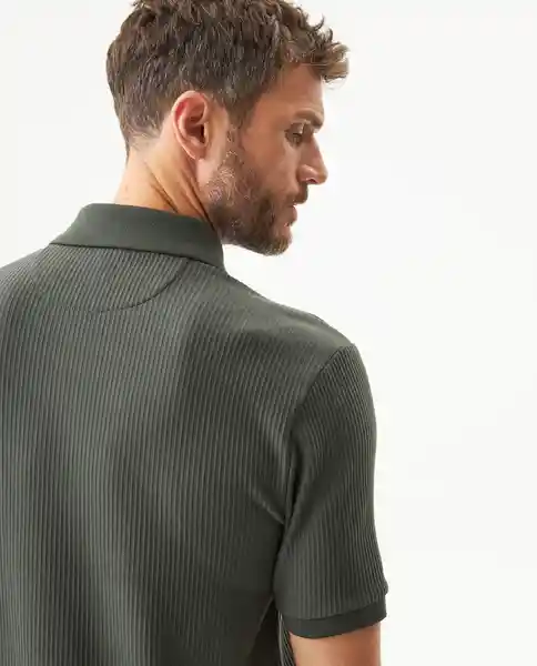 Camiseta Polo Vertical Verde Soldado Ultraoscuro XS Chevignon