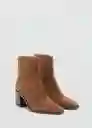 Botines Glorias Taupe Talla 38 Mujer Mango
