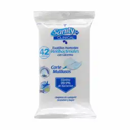 Sanity Toallitas Húmedas Antibacteriales con Glicerina