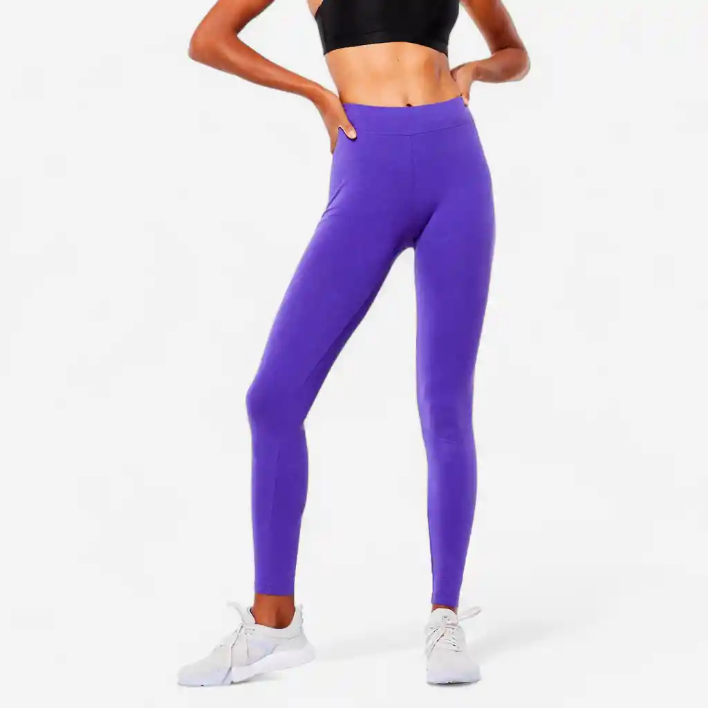 Leggings de Fitness Para Mujer Domyos 500 Morado