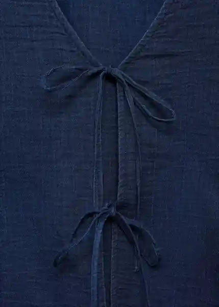 Top Naxos Azul Noche Talla S Mujer Mango