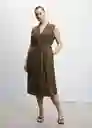 Vestido Dorotea Khaki Talla L Mujer Mango