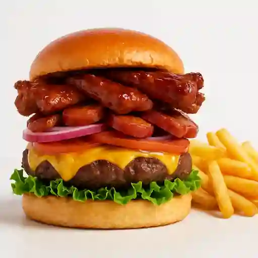 Burger Loca + Papitas