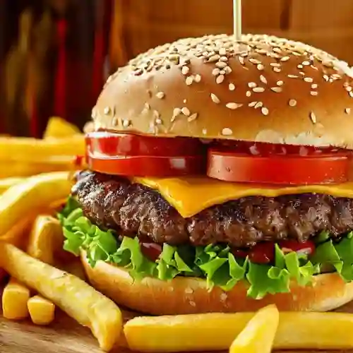 Hamburguesa Clásica + Papas