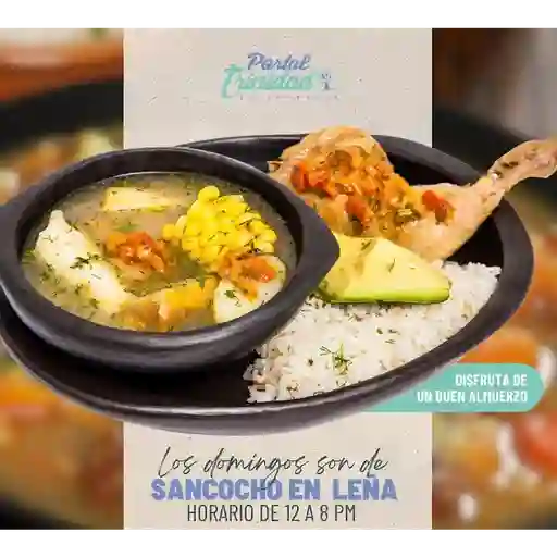 Sancocho en leña completo