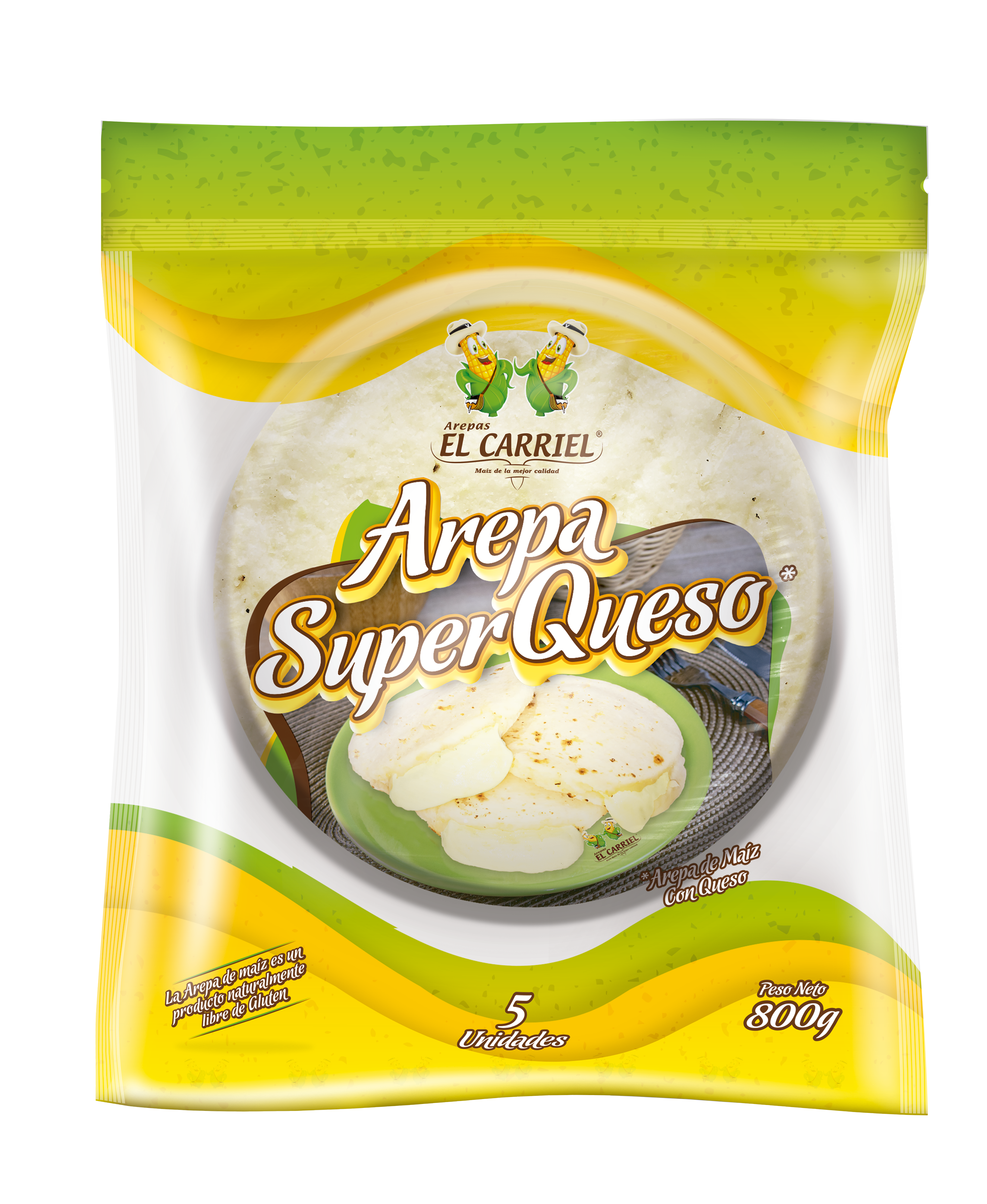 El Carriel Arepa de Maíz Super Queso 800 g