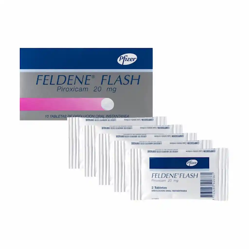 Feldene Flash Antiinflamatorio (20 mg) Tabletas de Disolución Oral Instantánea