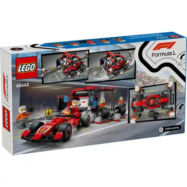 Set Construcción Parada Boxes de F1 y Equipo de Mecánicos Lego