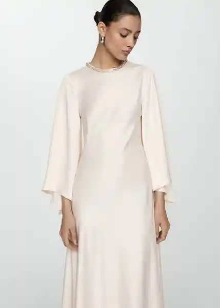 Vestido Rosalin-a Offwhite Talla XL Mujer Mango