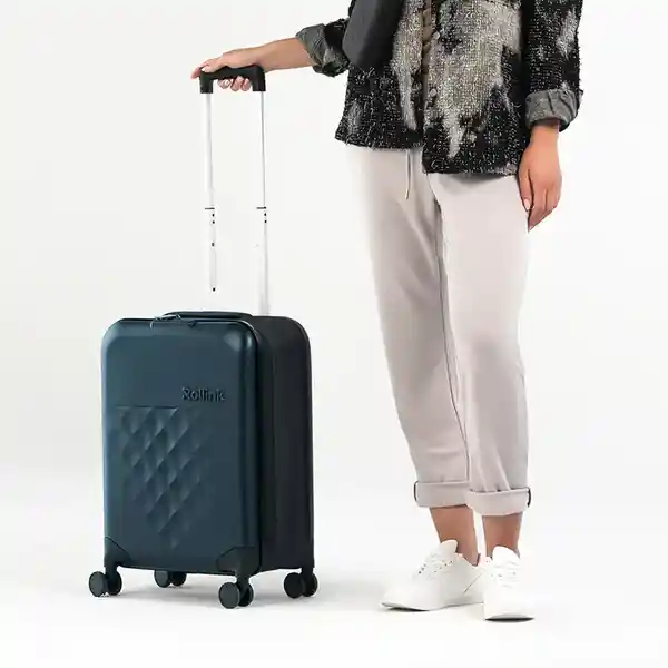 Rollink Maleta Carry on Flex Azul Pequeño 360