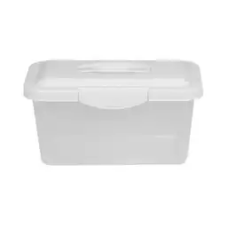 Krea Caja Organizadora Transparente Tapa Color Blanca 6 L