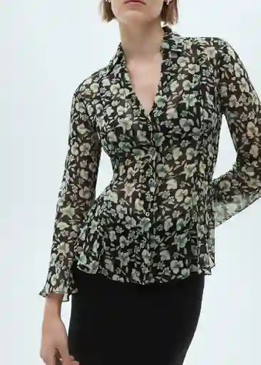 Camisa Briony Negro Talla L Mujer Mango