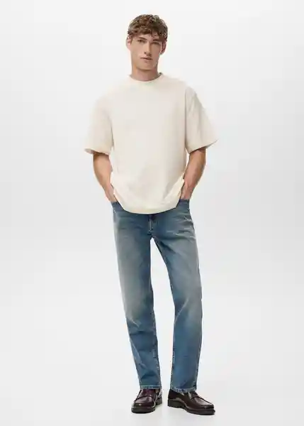 Camiseta Roland Blanco Talla S Hombre Mango